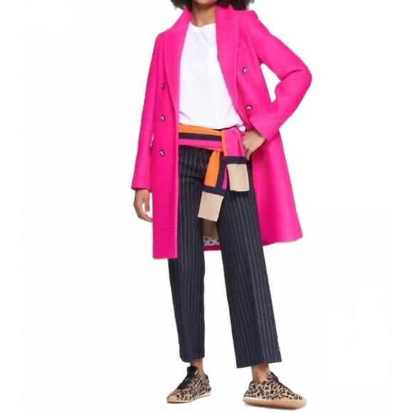 NEW VILAGALLO lian long coat in rosa fluor lana